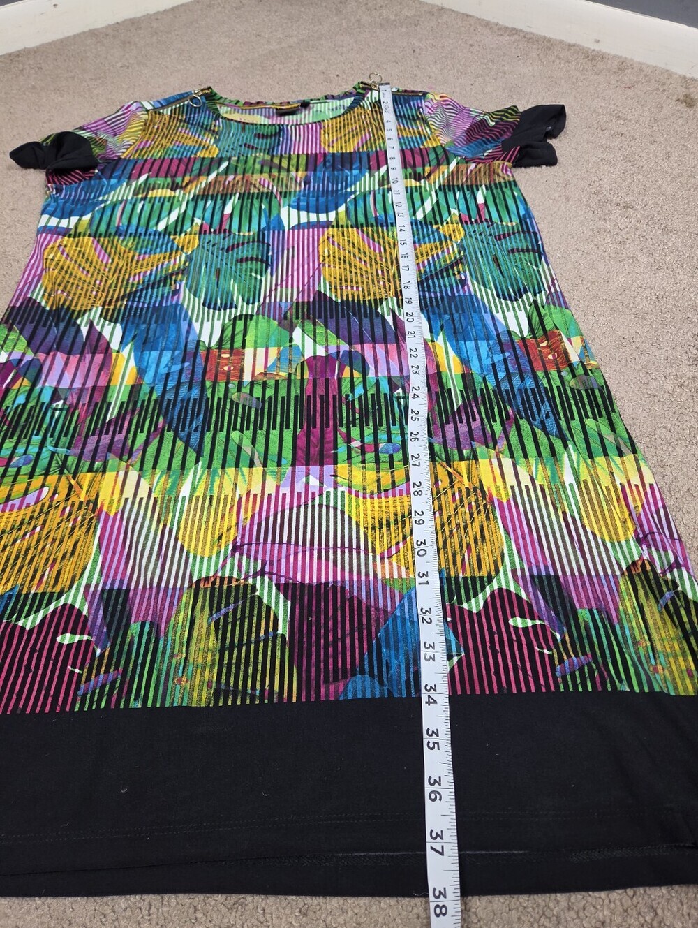 Colorful Abstract Women's Top - Picture 9 of 9